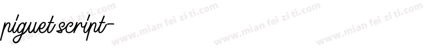 piguet script字体转换